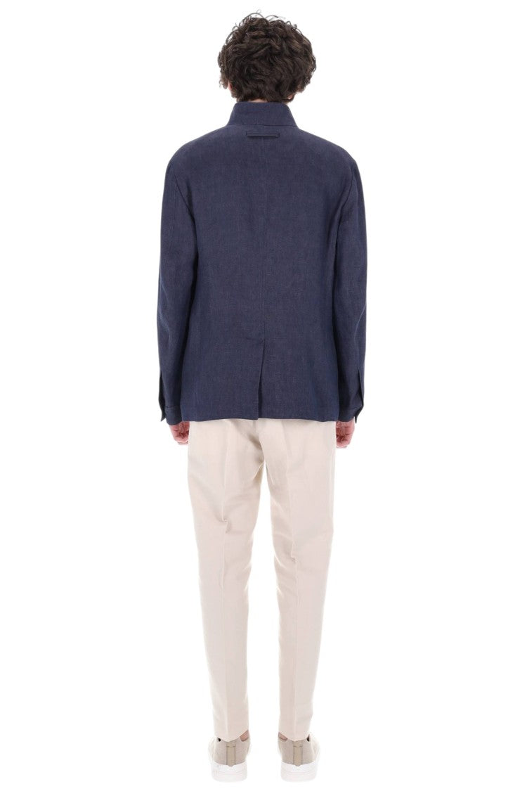 Zegna Il Conte Unstructured Linen Chore Jacket