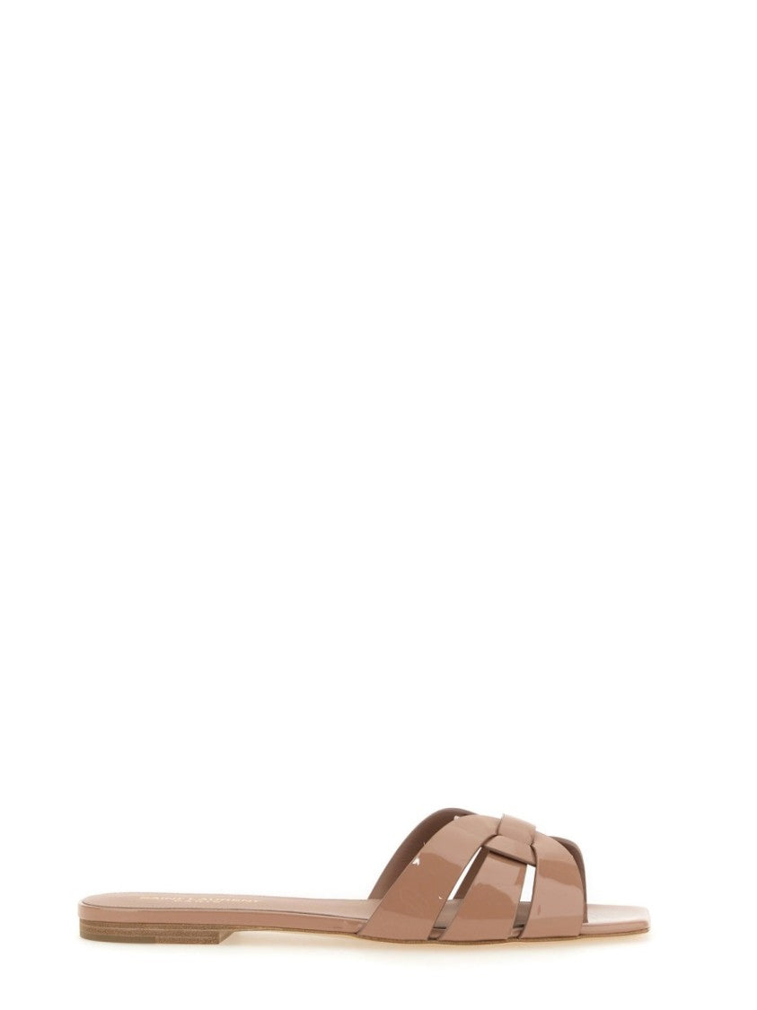 Saint Laurent Nu Pieds Tribute 05 Flat Sandals With Braided Straps