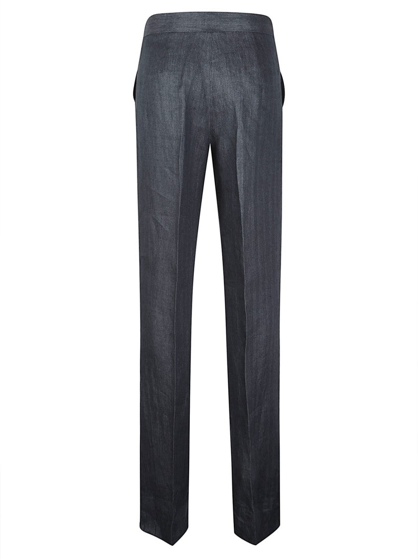 Max Mara Tailored Dark Grey Straight-Leg Pants