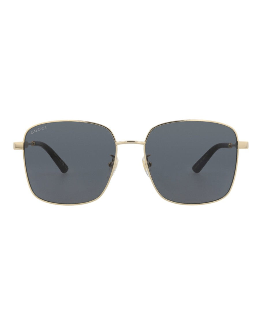 Gucci Square-Frame Metal Sunglasses
