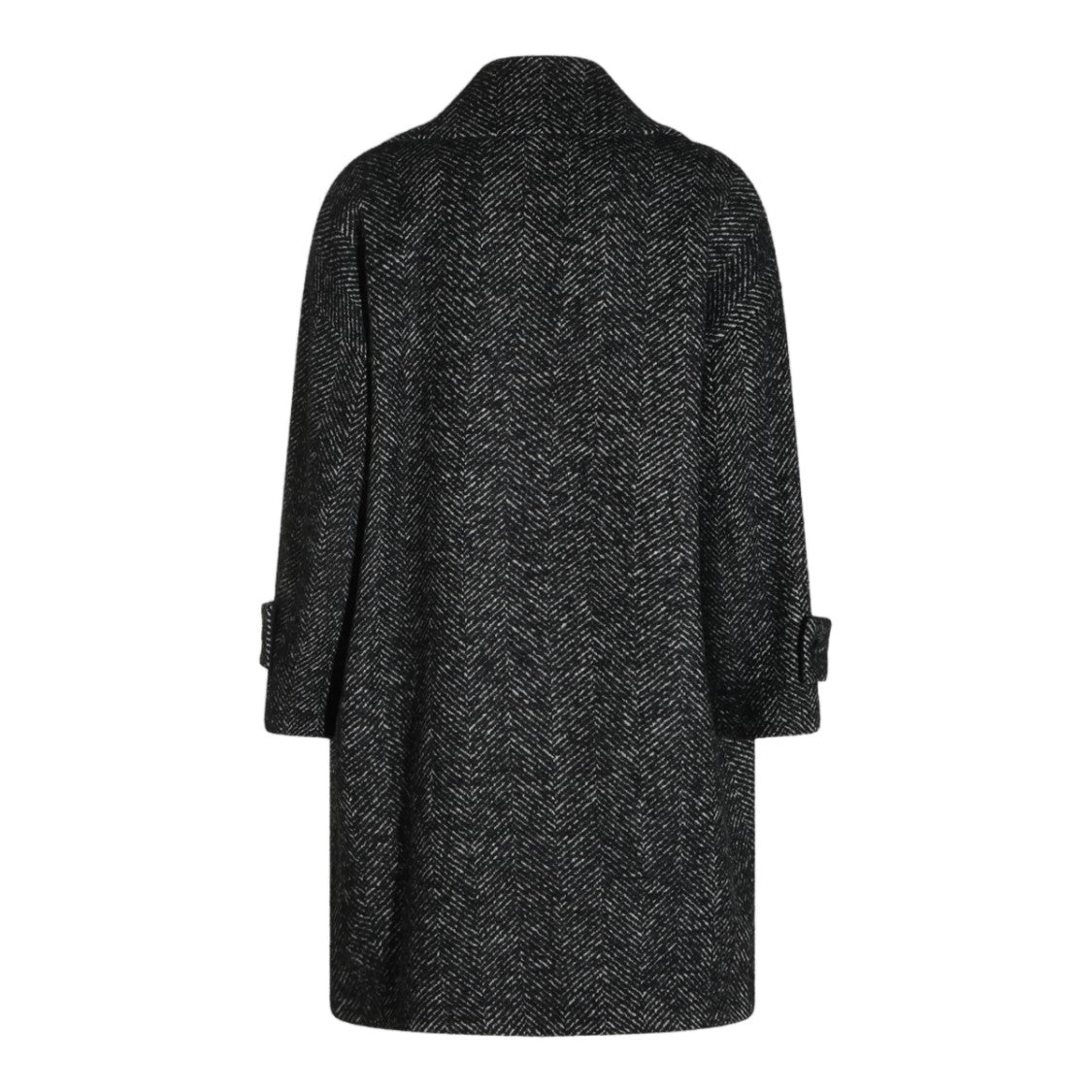 Antonelli Firenze Double-Breasted Herringbone Wide Lapel Coat