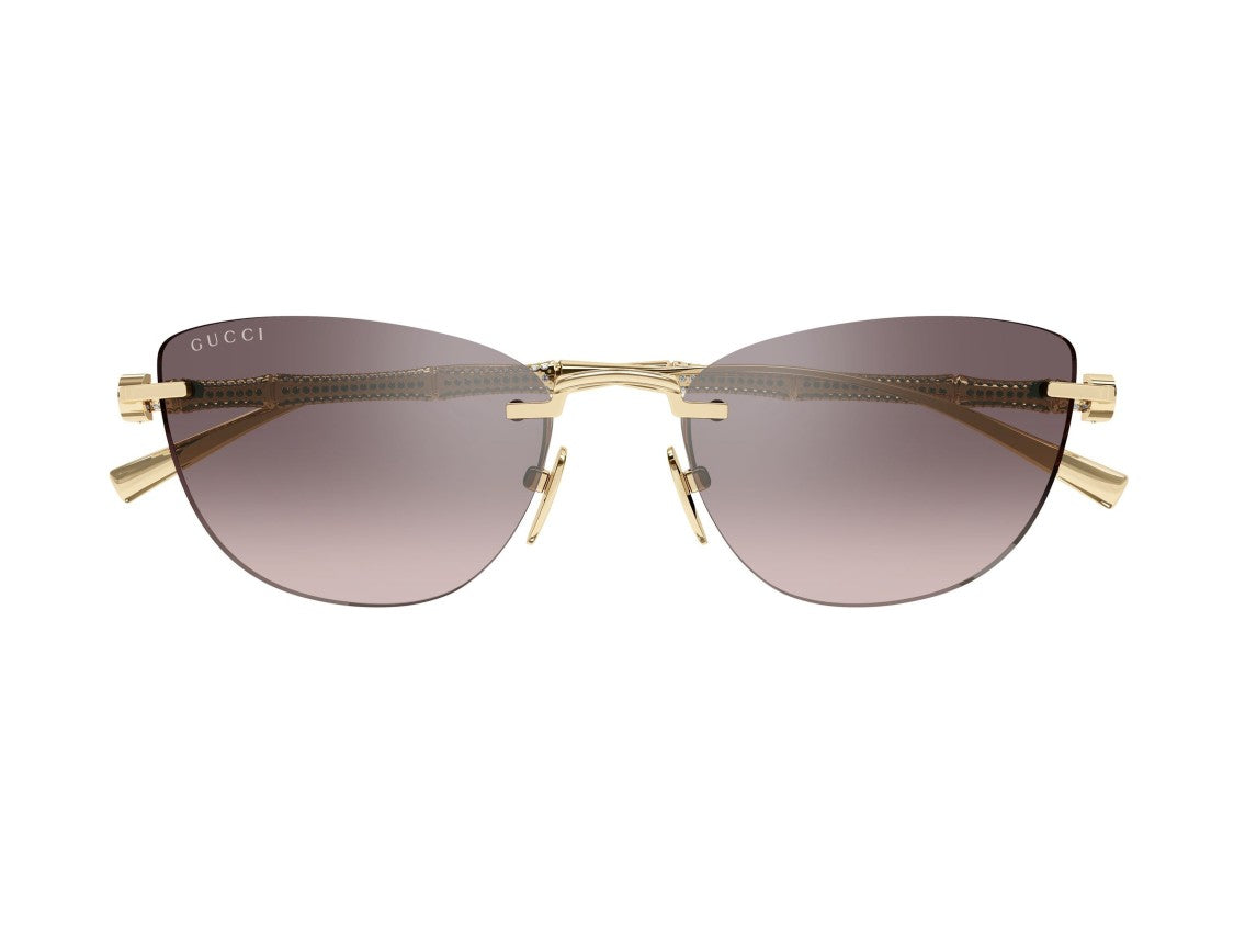 Gucci Gg2063s Gradient Metal Rimless Sunglasses