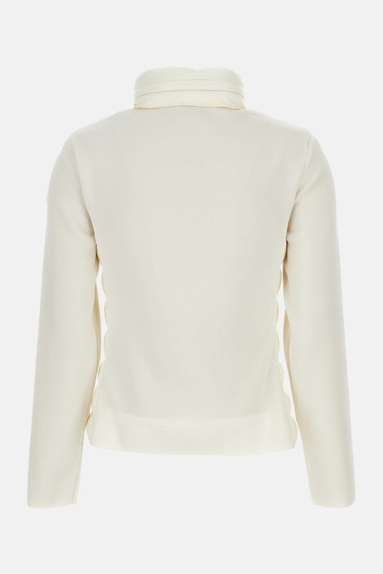 Moncler Turtleneck Cardigan Jacket With Zip Closure