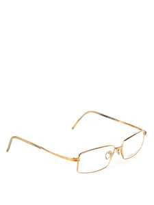 Porsche Design Slim Rectangular Gold Metal Optical Frames