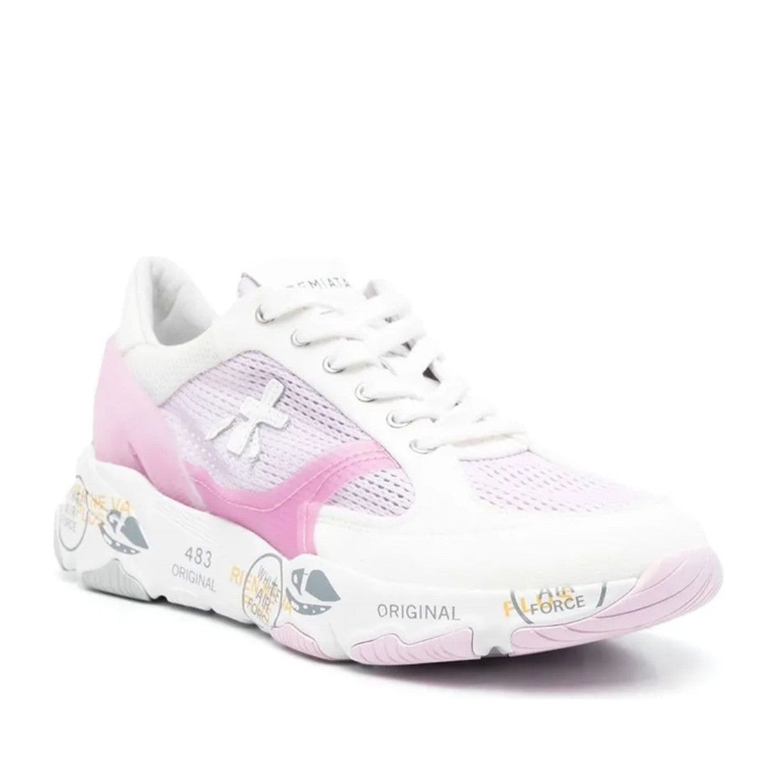 Premiata Multicolor Polyurethane Graphic Padded Sneakers