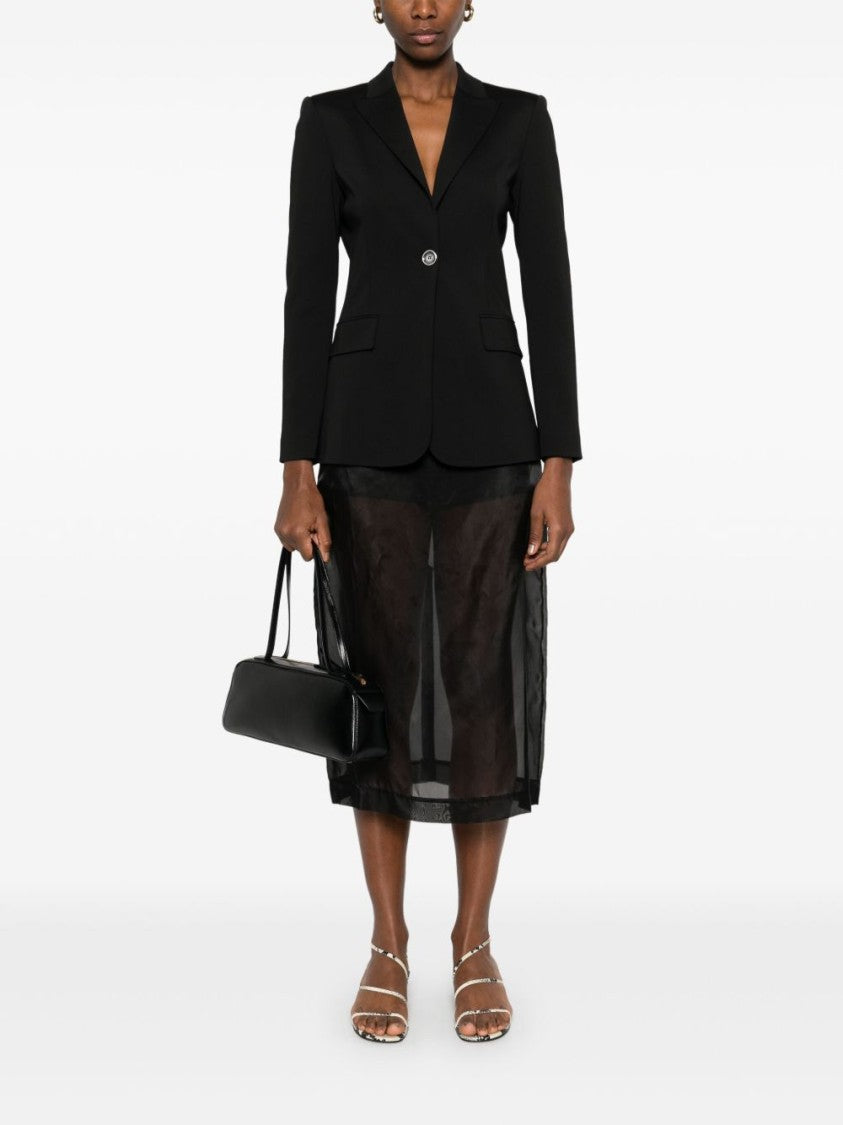 Pinko Tailored Black Jacket With Classic Lapel