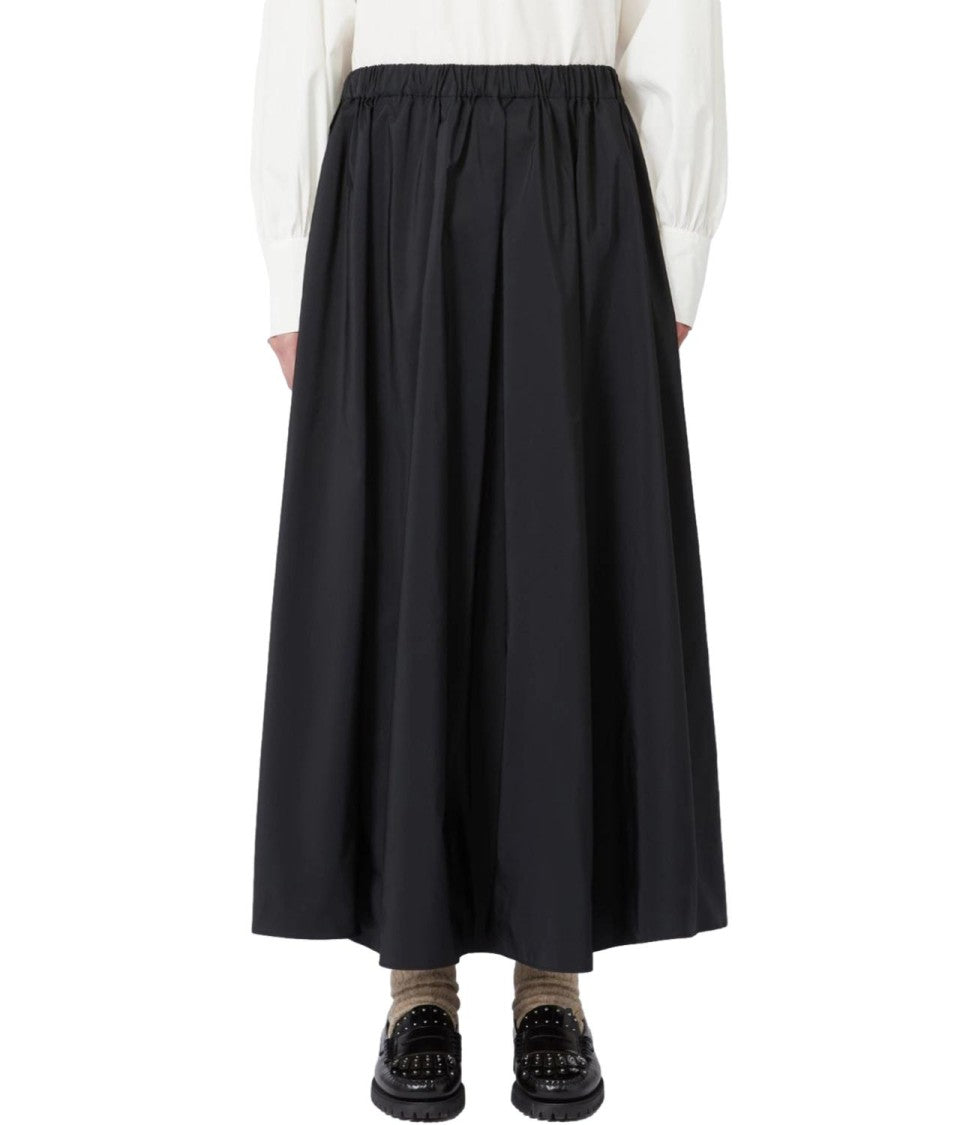 Max Mara Mid-Calf Midi Skirt With Gathered Elastic Waistband