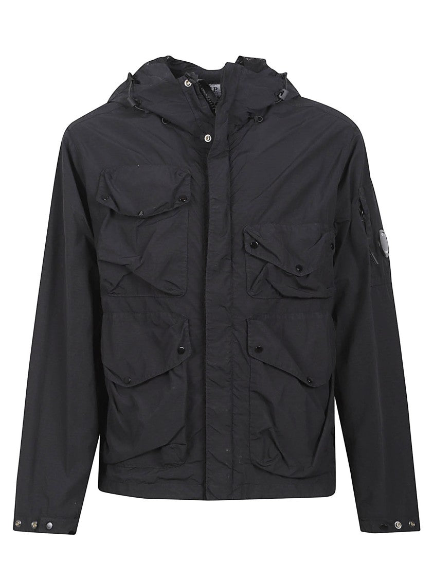 C.P. Company Matte Black Jacket With Integrated Goggles