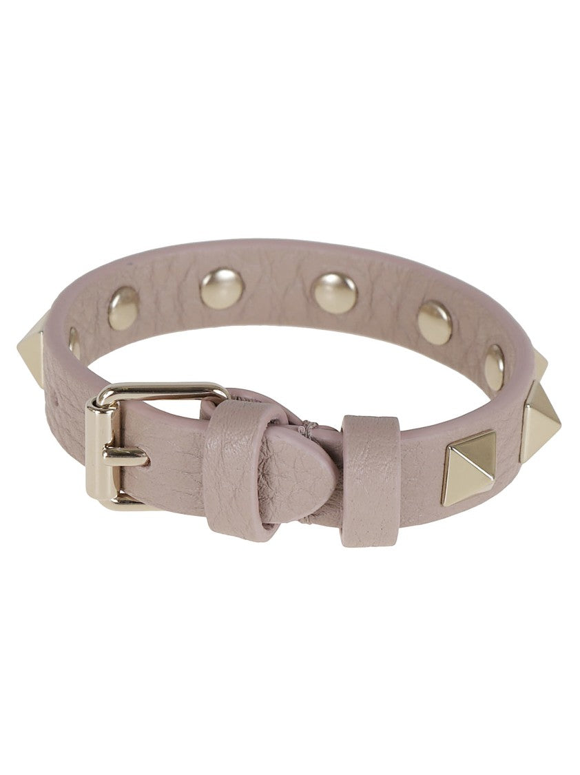 Valentino Garavani Textured Calfskin Rockstud Bracelet