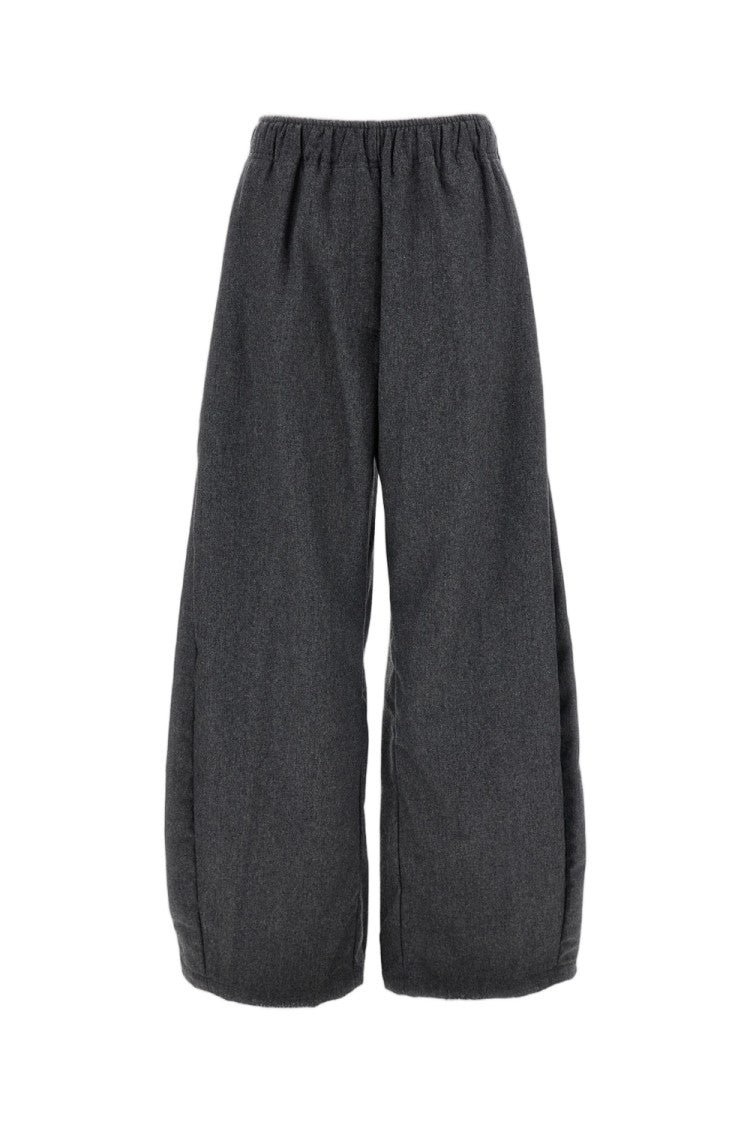 The Latest Grey Dora Wool-Blend Wide-Leg Pants