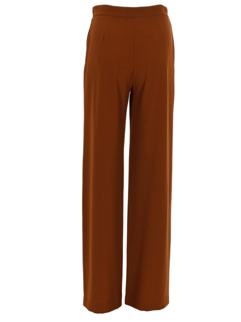 Se-Ta Wide-Leg Trousers With High Waist And Piping Detail