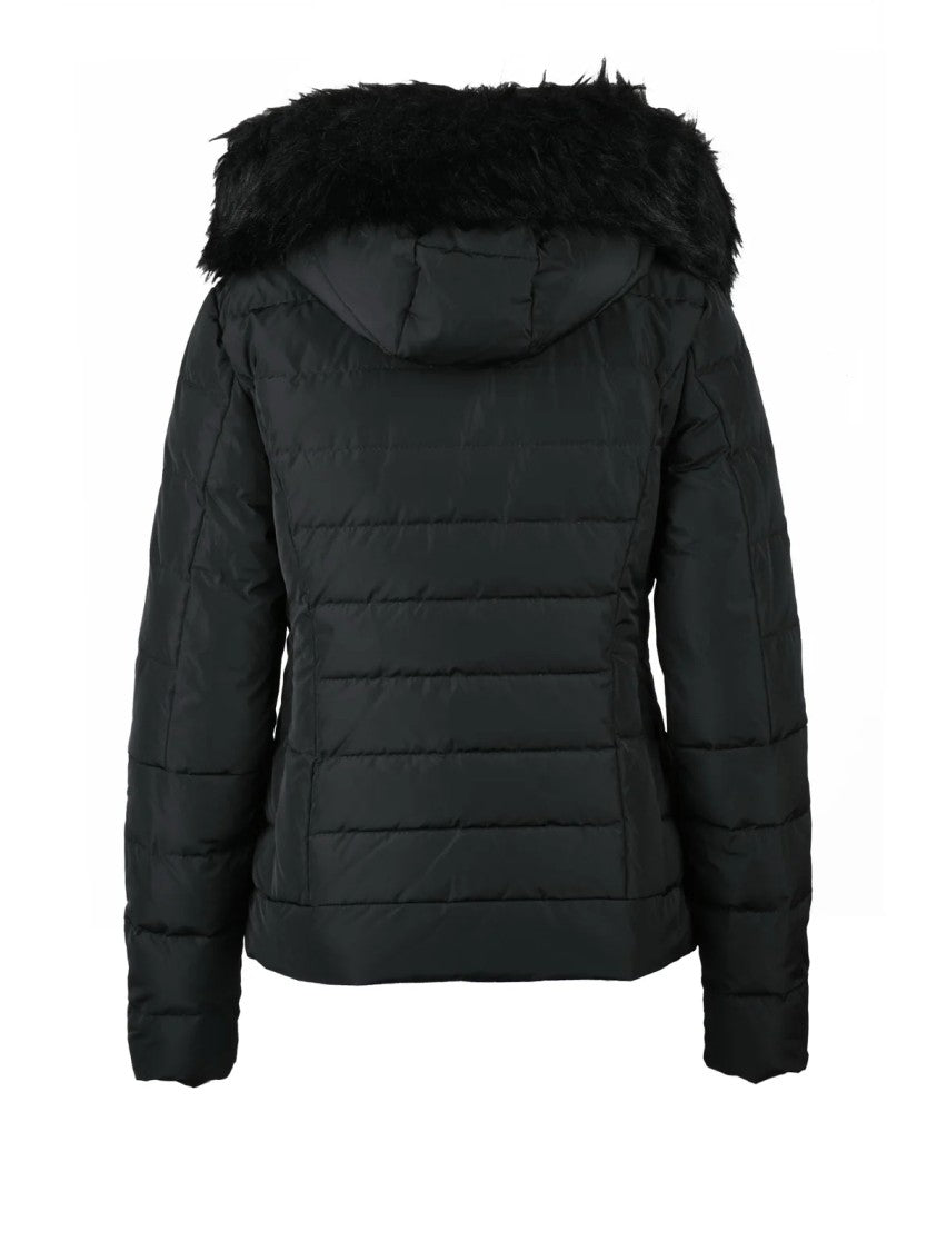 Bomboogie Black Quilted Polyester Short Down Jacket