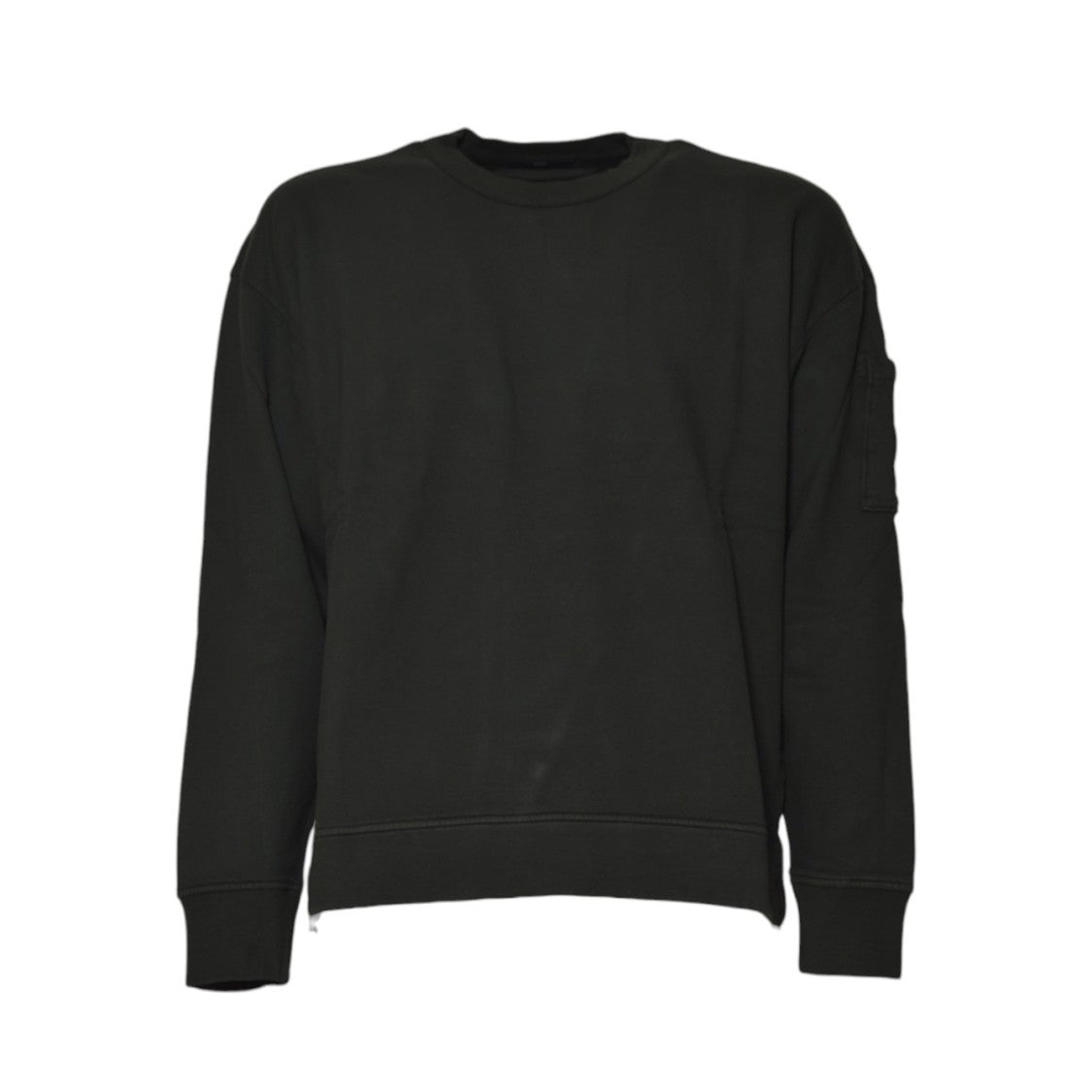 C.P. Company Minimalist Anthracite Sweater With Distinctive Patch Pocket