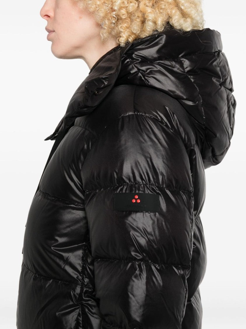 Peuterey Tailored Black Coat With Structured Collar
