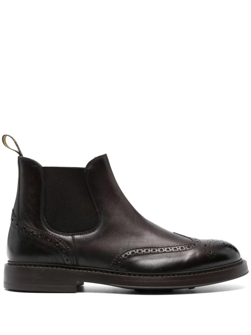 Doucal's Perforated Embellished Boots