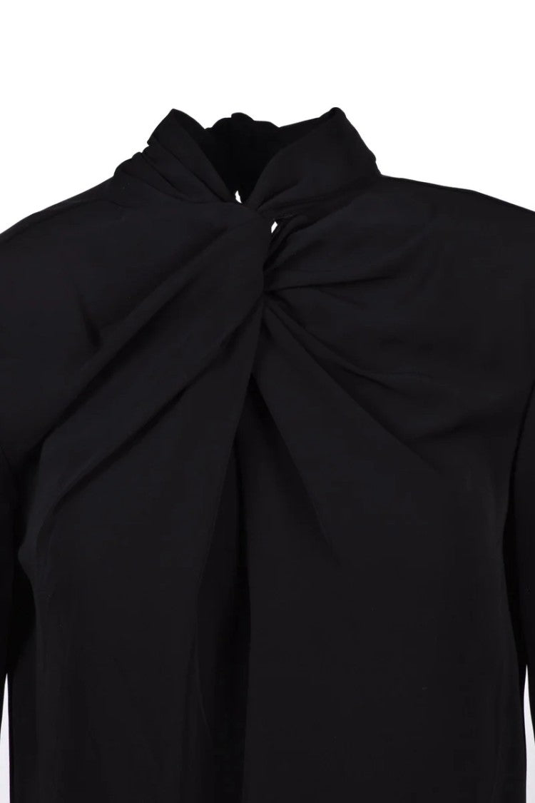 Patrizia Pepe High Neck Blouse - Black