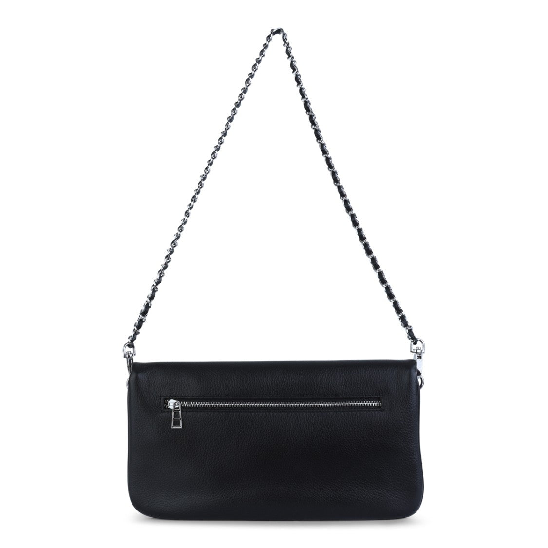 Zadig & Voltaire Graffiti-Print Leather Shoulder Bag With Chain-Link Strap