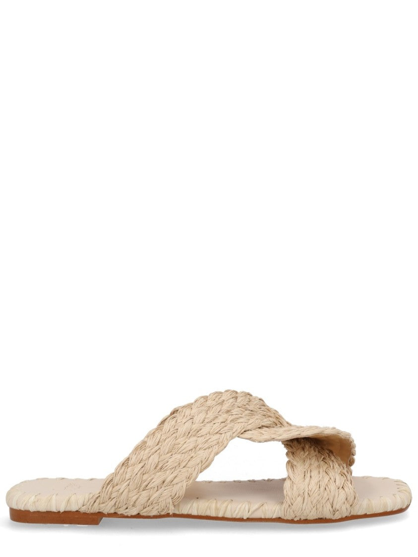 Castaner Neutrals Padme Braided Straps Raffia Sandals