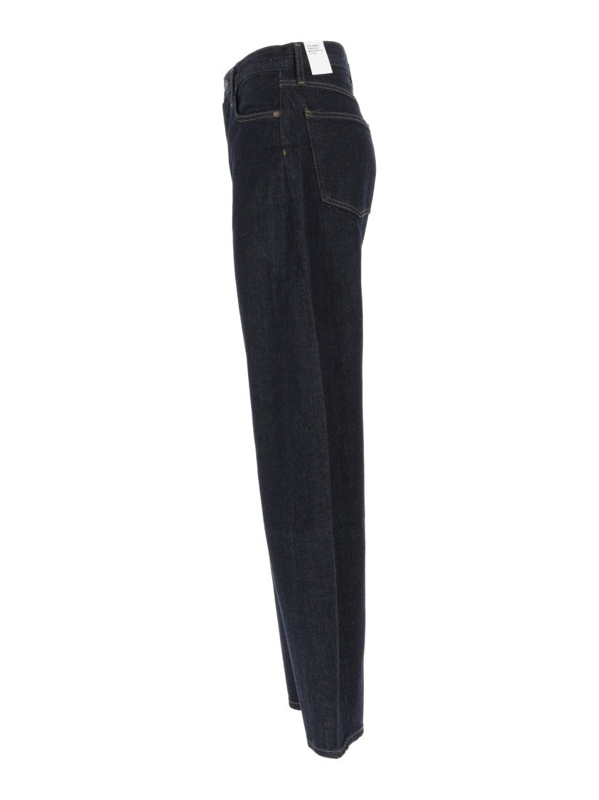 Agolde High-Waisted Curved Tapered Jeans With Panel Design