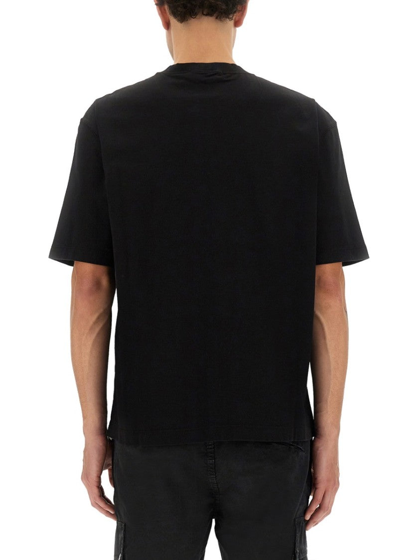Stone Island Organic Cotton T-Shirt With Minimalist Logo Patch