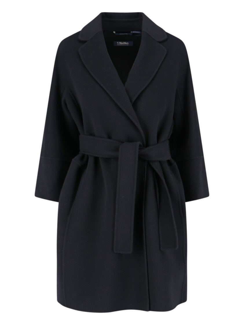 Max Mara Short Virgin Wool Coat With Classic Lapel