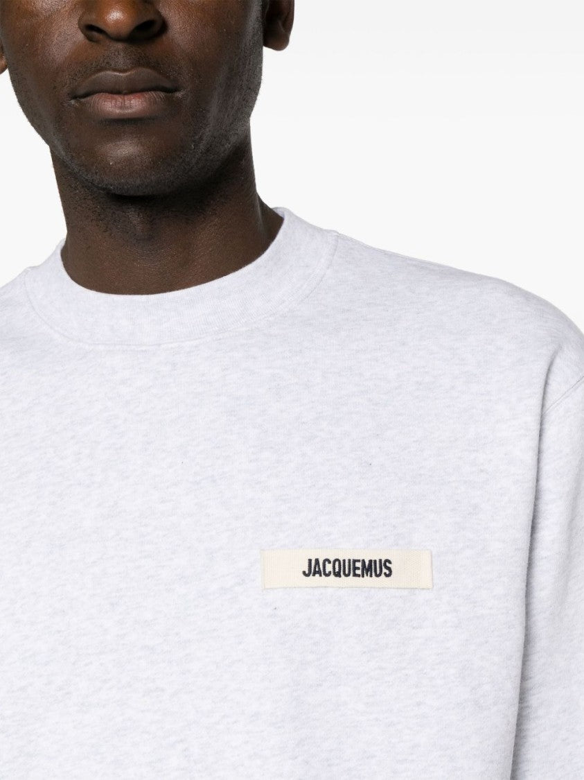Jacquemus Relaxed Fit Crew Neck Sweater With Subtle Logo Patch