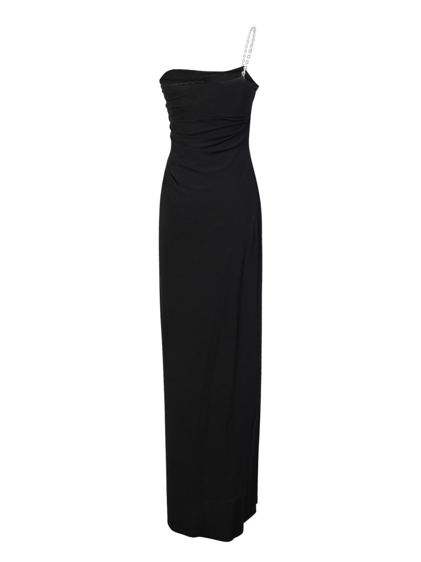 Givenchy Off-The-Shoulder Silver Strap Dress