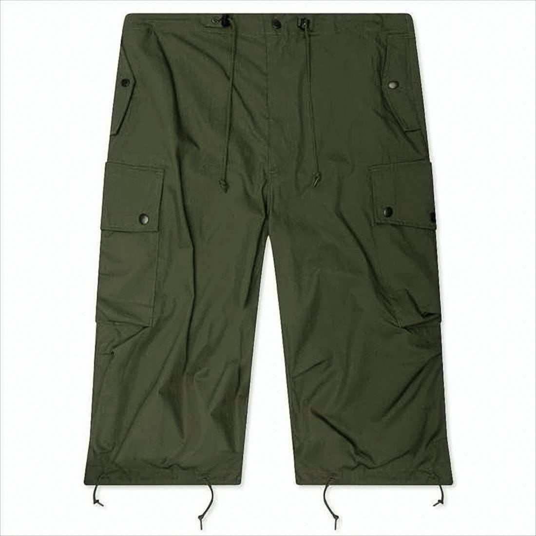 Needles Utilitarian Green Straight Pants With Adjustable Features