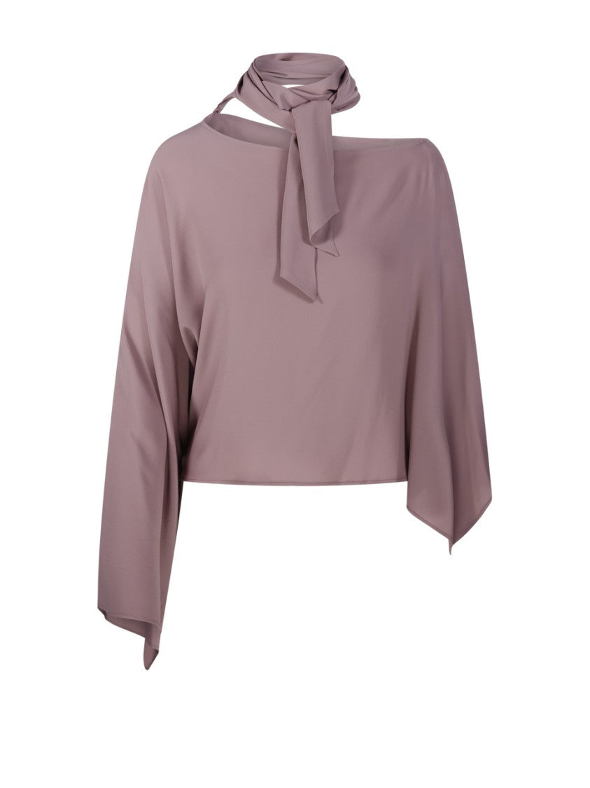 Federica Tosi Asymmetrical Blouse With Elegant Neck Tie