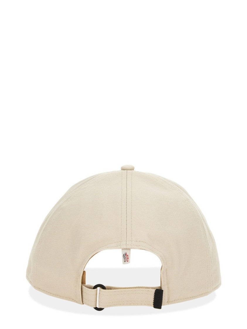 Moncler Grenoble Curved-Brim Baseball Hat In Soft Beige
