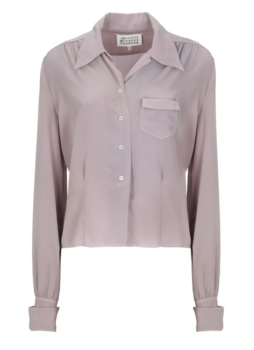 Maison Margiela Pink Silk Pocket Shirt