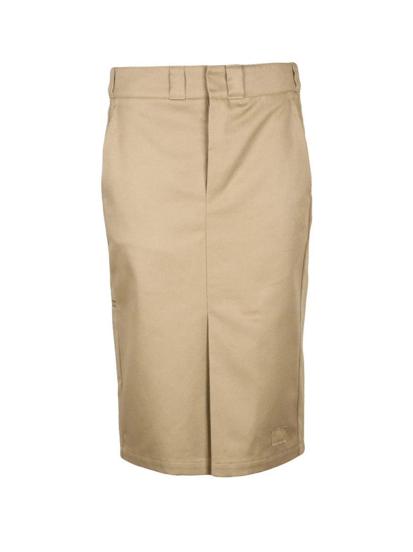 Maison Margiela Canvas Midi Skirt With Functional Pockets And Clean Silhouette