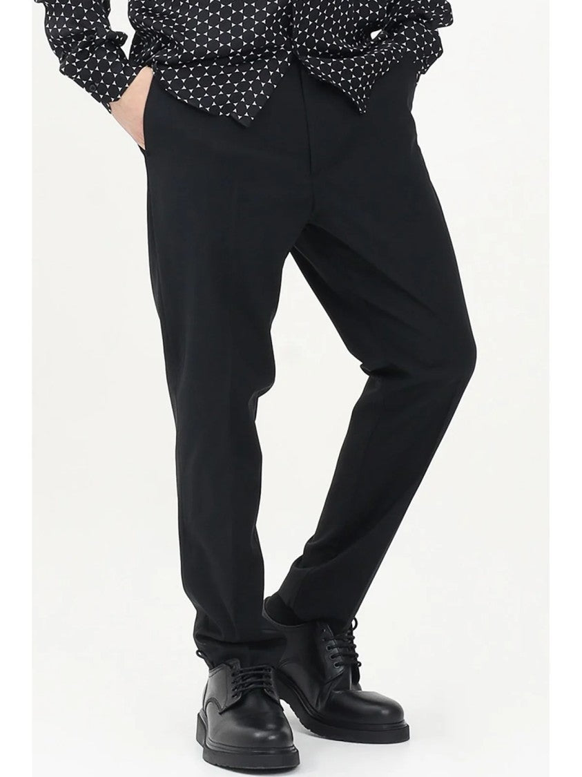 I M Brian Slim Fit Black Trousers With Tailored Silhouette And Elegant Texture