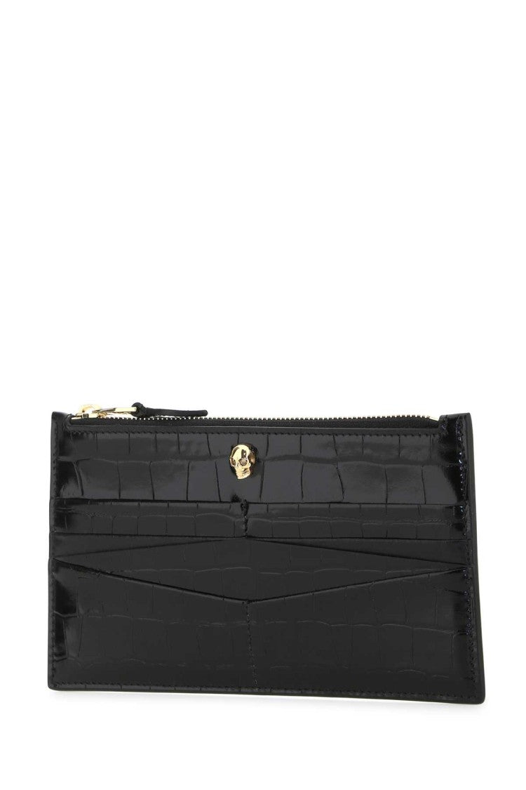 Alexander Mcqueen Black Leather Pouch