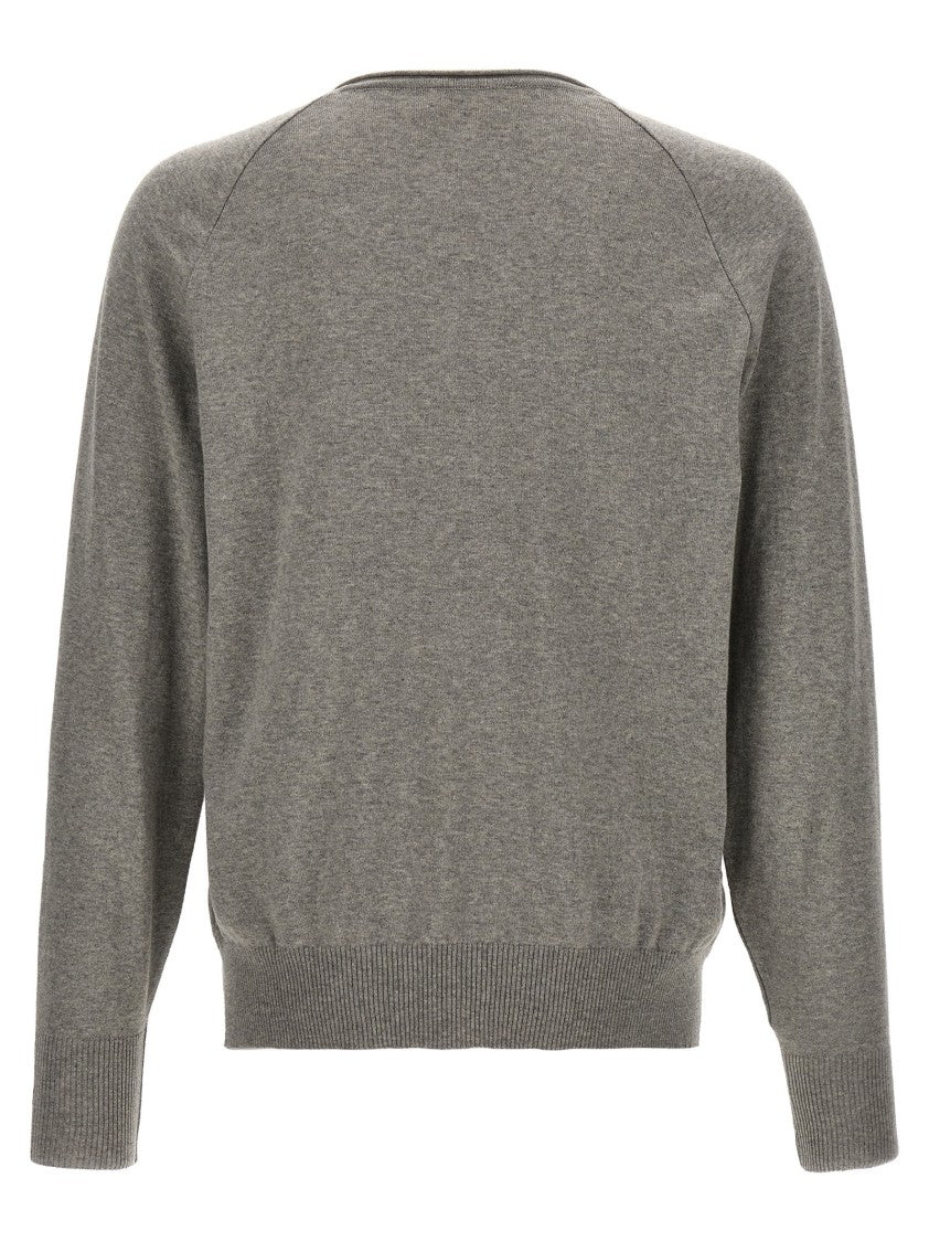Ma'ry'ya V-Neck Cotton Knit Sweater