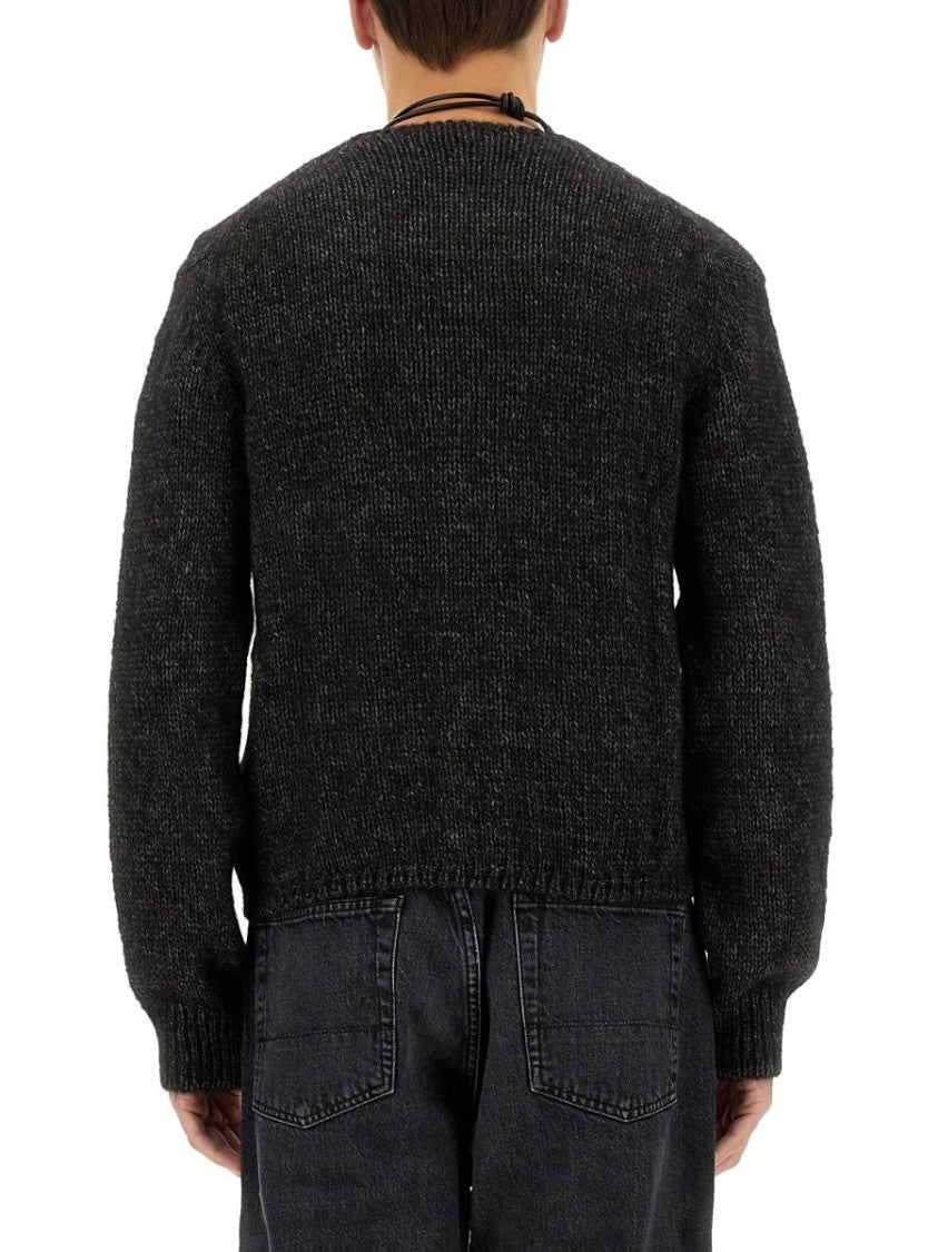 Our Legacy Cozy Alpaca-Wool Cardigan With Deep V-Neckline