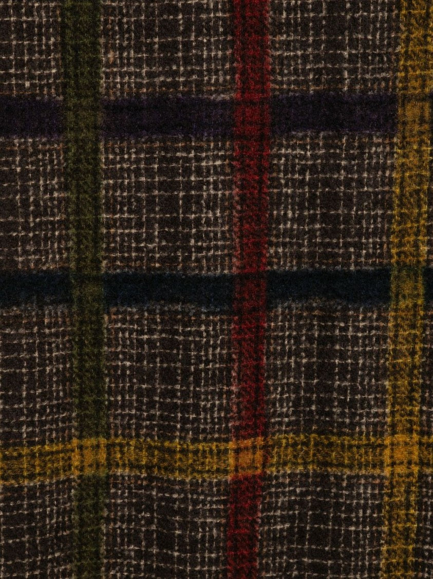 Faliero Sarti Multicoloured Wool-Silk Blend Scarf With Fringed Edges