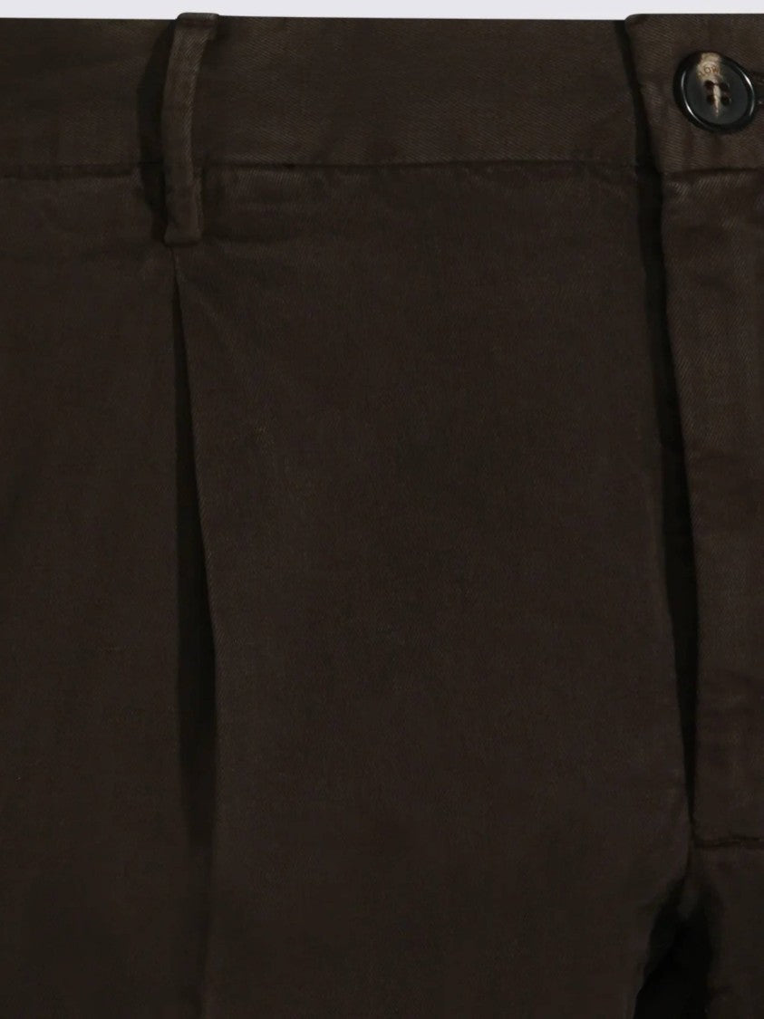 Incotex Brown Slim Fit Cropped Pants