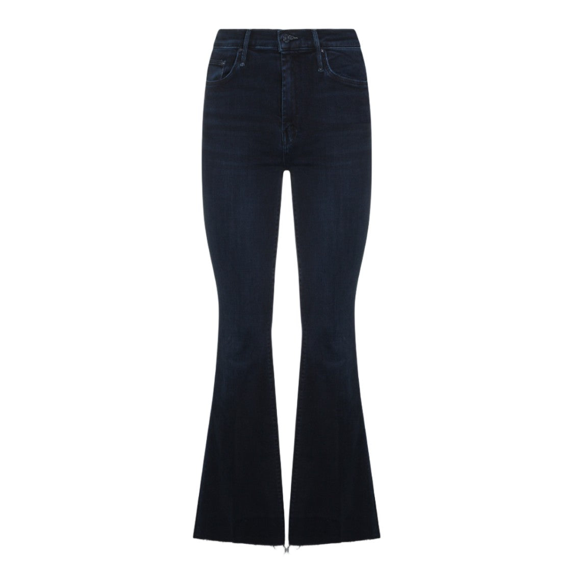 Mother High-Waisted Flared Jeans With Raw Hem And Fading