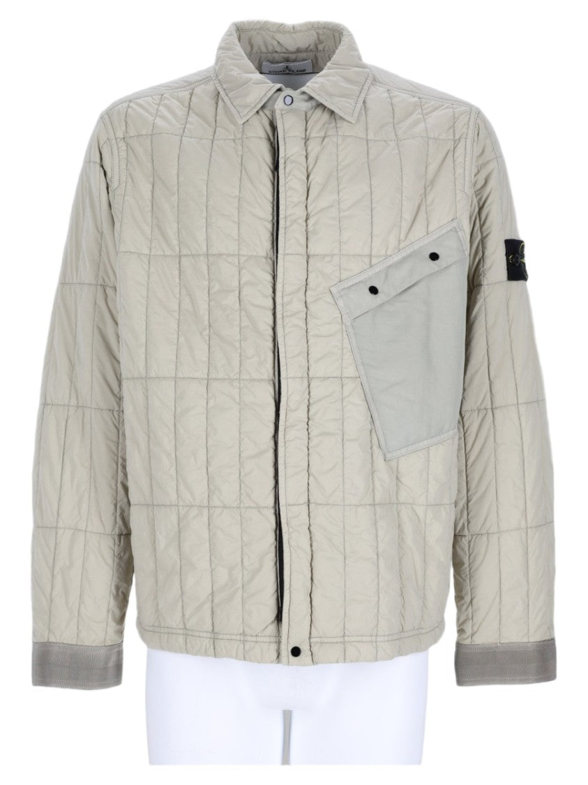 Stone Island Beige Quilted Sports Jacket