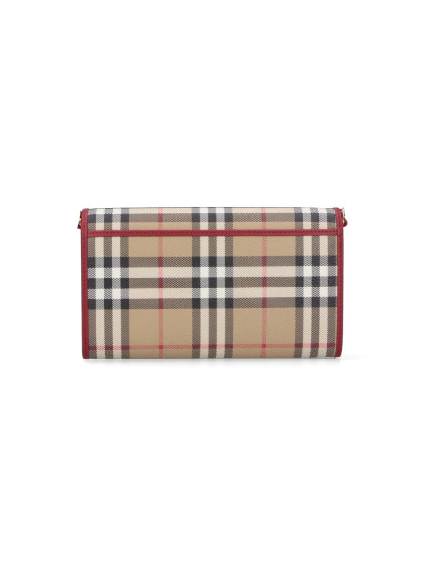 Burberry Compact Beige Wallet With Snap Closure