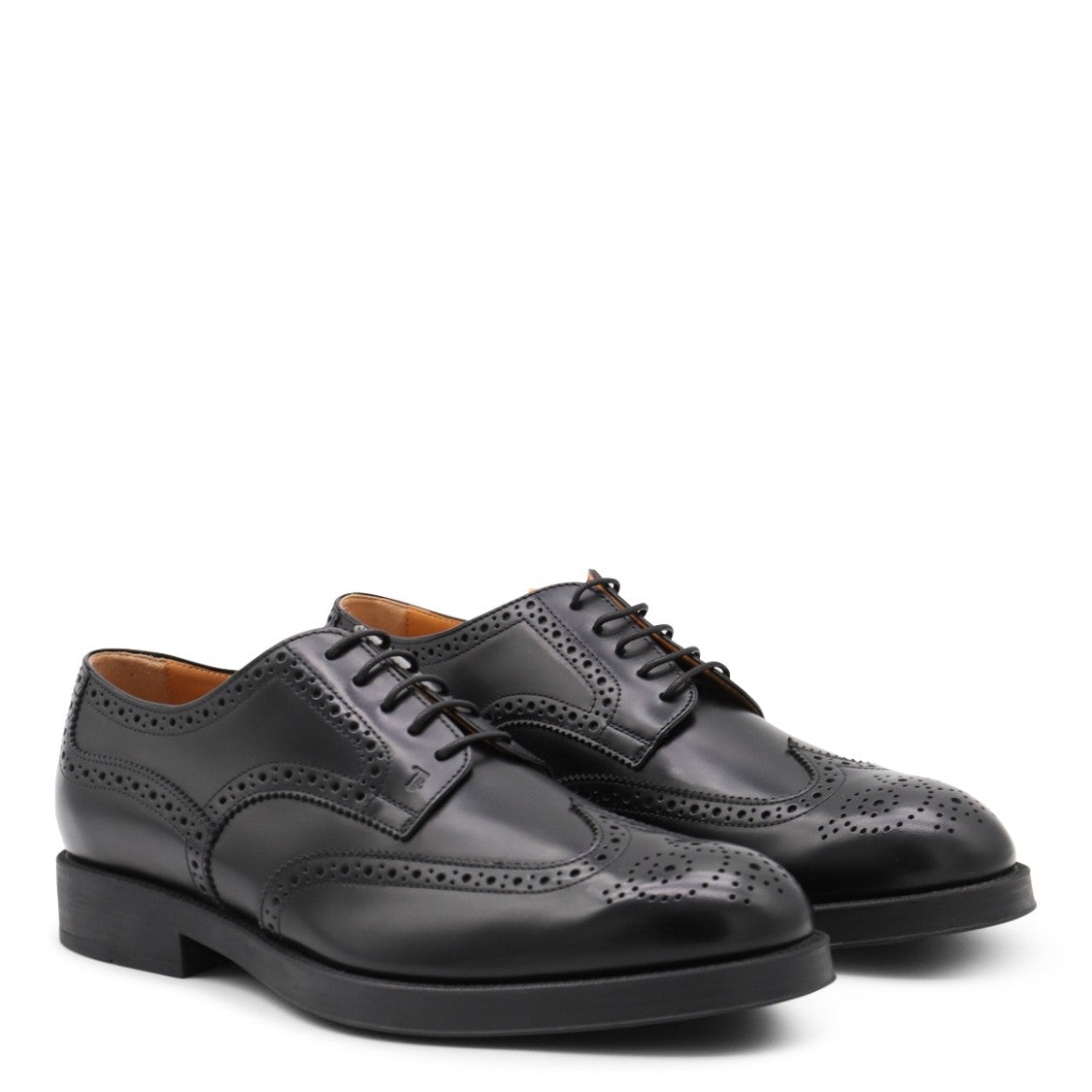 Tod's Black Leather Lace Up Shoes
