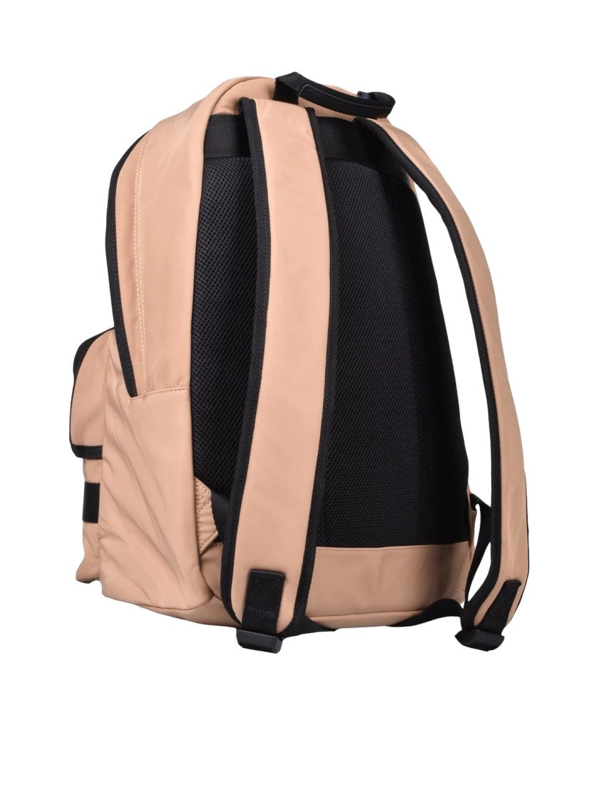 Tommy Hilfiger Beige Nylon Backpack With Sustainable Design And Functional Features