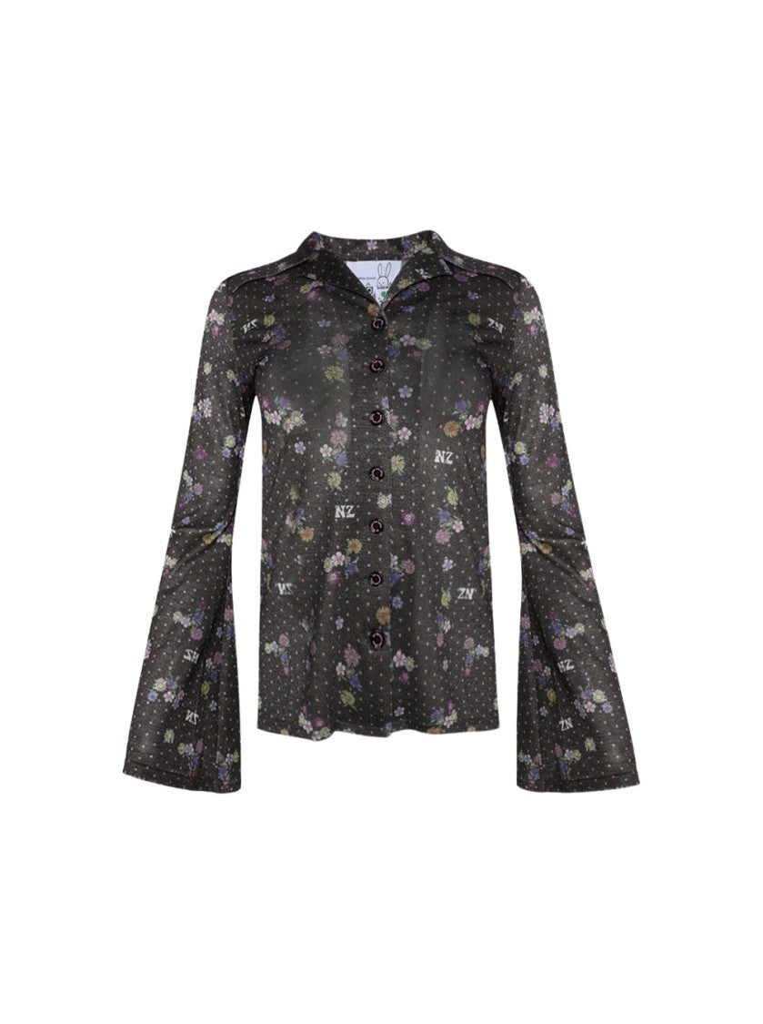 Natasha Zinko Polka Dot Flowers Shirt