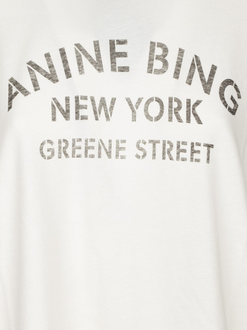 Anine Bing Ivan New York Stencil Long Sleeve T-Shirt