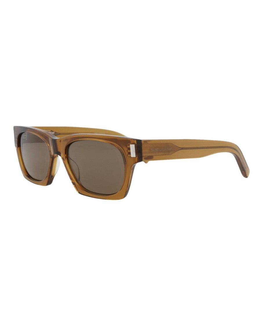 Saint Laurent Square-Frame Recycled Acetate Sunglasses With Saddle Nose Bridge