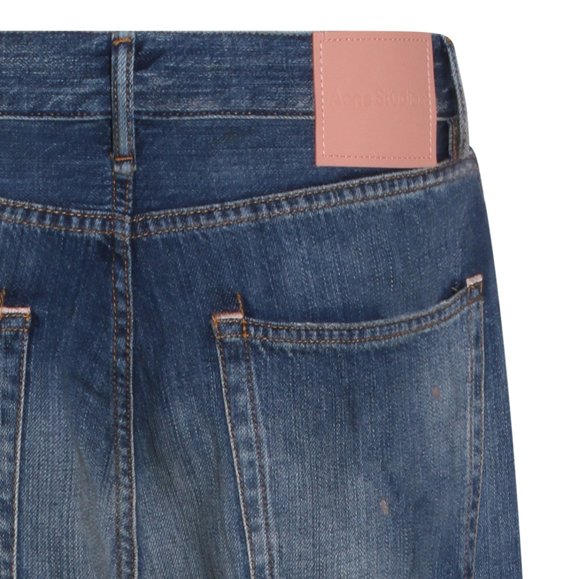 Acne Studios Medium Blue Straight-Leg Jeans With Five-Pocket Design