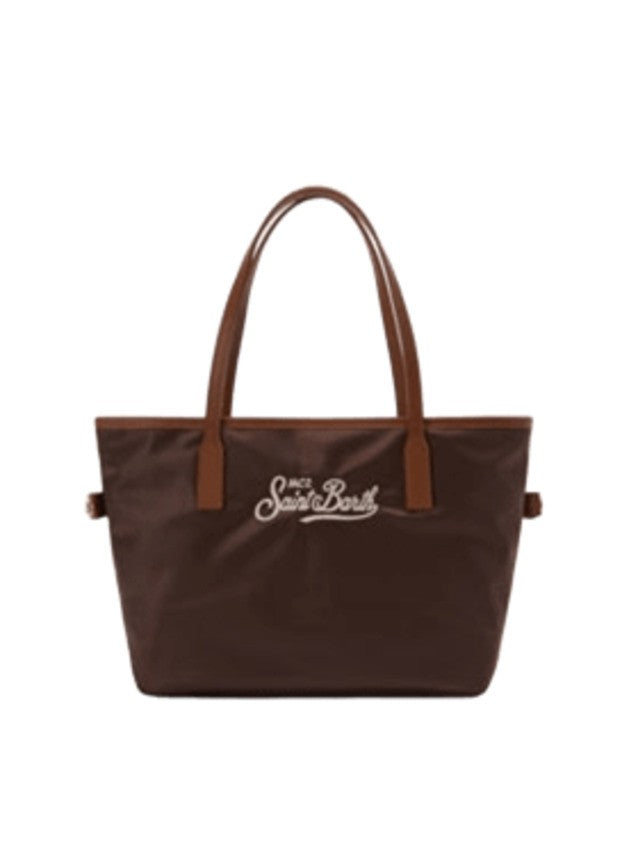 Mc2 Saint Barth Structured Medium City Bag With Embroidered Logo