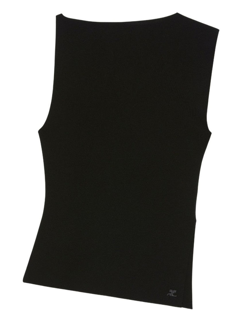 Courrèges Sleeveless Asymmetric Hem Tank Top