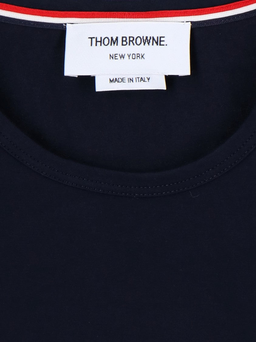 Thom Browne Tricolor Detail T-Shirt – Blue